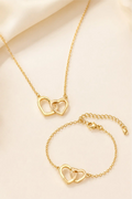 Conjunto Colar e Pulseira Coração